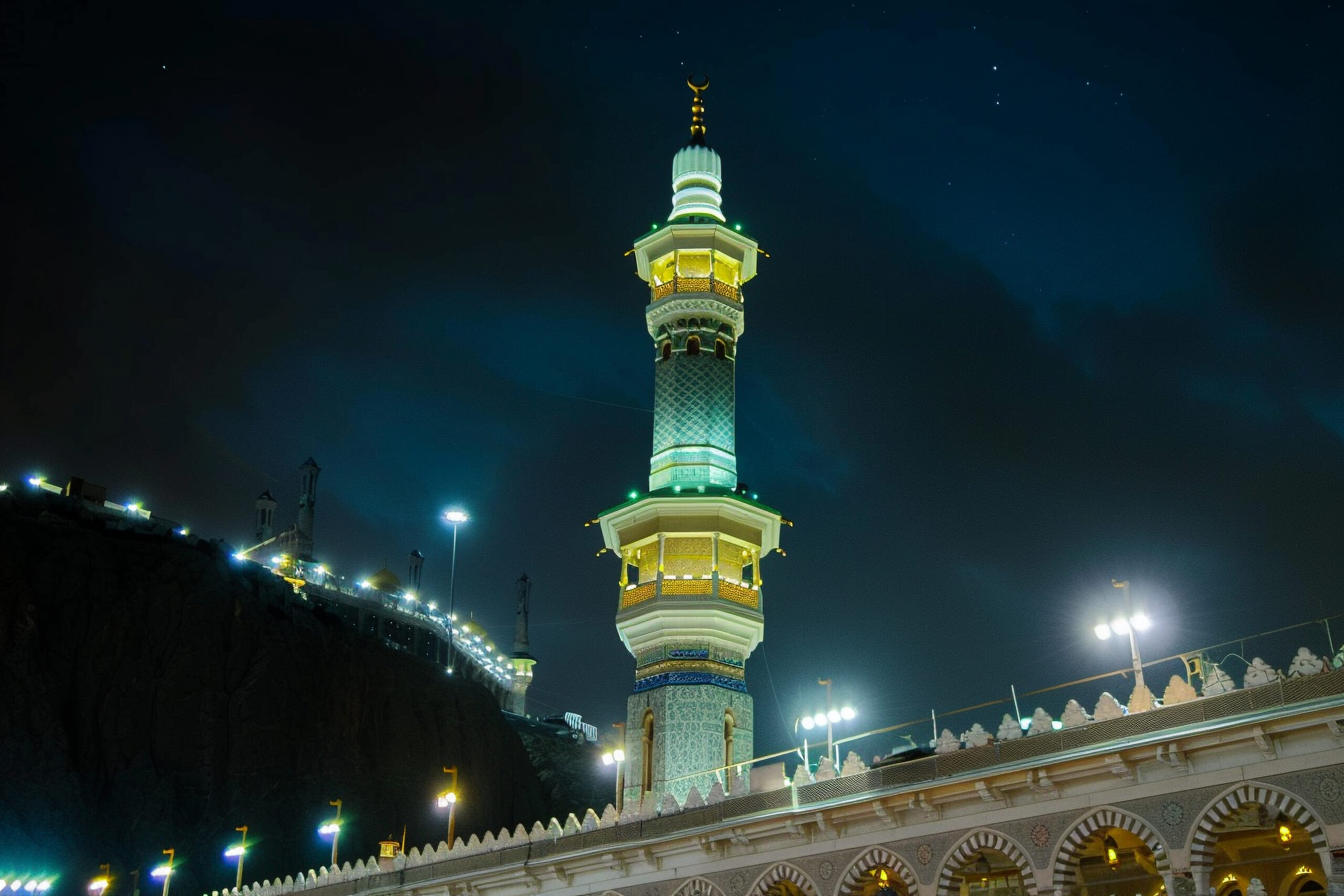 Minaret illuminé